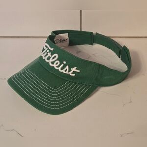 Titleist Pro V1 Adjustable Strap Back Visor Golf Hat Green Unisex OSFM